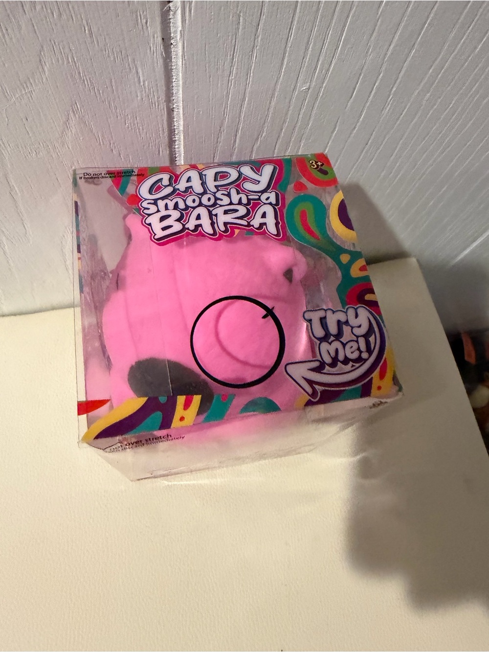 Capy Smoosh-A-Bara Pink Plush Toy - Picture 2 of 4